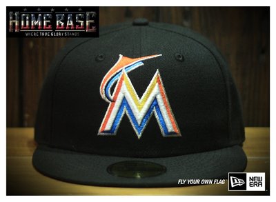 NEW ERA【公館HOME BASE專賣店】2016年最新版 MLB Miami 馬林魚隊 主場球員專用帽黑色