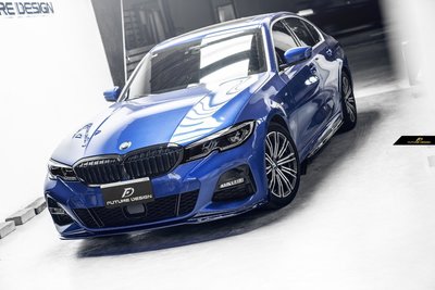 【政銓企業有限公司】BMW G20 G21 320 M Performance 式樣 原廠 亮黑材質 前下巴 免費安裝