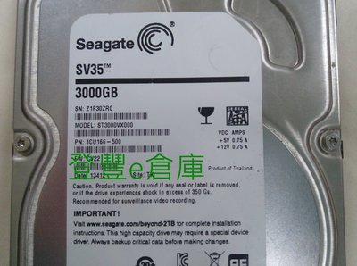 【登豐e倉庫】 YF580 Seagate ST3000VX000 3TB SATA3 影音監控 硬碟
