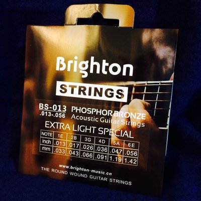 Brighton BS-13, 民謠吉他琴弦, 0.013-0.56吋, 布萊頓, 青銅色, 南韓設計