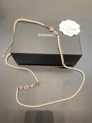 Chanel 香奈兒 愛心coco項鍊 珍珠項鍊毛衣鍊裝飾鍊