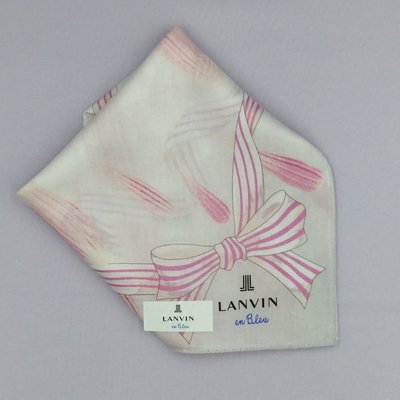Lanvin en Bleu 純棉方巾 手帕 領巾 50x50cm