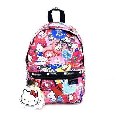 小Z代購#LeSportsac x Kitty 凱蒂貓聯名系列 3358 雙肩後背包 降落傘防水