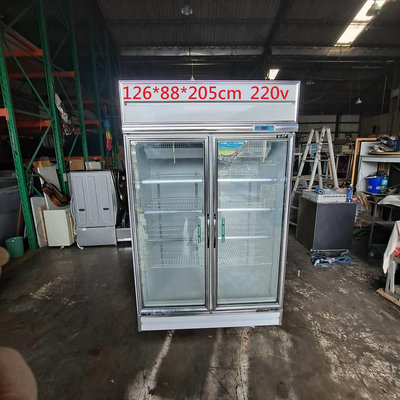 桃園國際二手貨中心----瑞興~營業用雙門玻璃冰箱   雙門展示冰箱  飲料冰箱  小菜冰箱  2門冰箱  220v