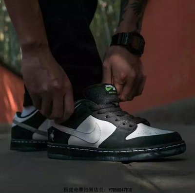 Nike Dunk SB x Staple 黑白 百搭 格子 熊貓 繫帶 防滑 籃球鞋 BV1310-013 男鞋