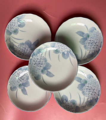 日本回流瓷器光峰 繡球花盤子