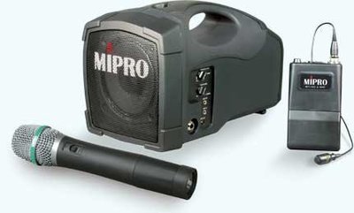 【擴音機專賣店】MIPRO MA-101B單頻無線喊話器/攜帶式擴音喇叭/手提式擴音機，可選手握或領夾無線麥克風