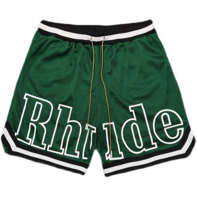 【熱賣精選】RHUDE 2022SS classic logo printed mesh sports shorts 短