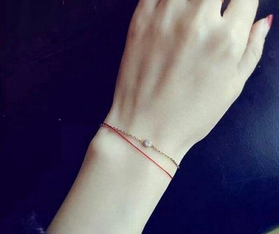 【dear 璇寶下標♥】紅繩手鍊 單鑽手鍊 明星同款 幸運紅繩 姻緣 紅繩 手鍊