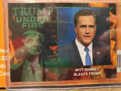 (記得小舖)Trump UNDER FIRE系列 川普 VS 米特·羅姆尼Mitt Romney 1張普卡 落選大出清 值得收藏 台灣現貨