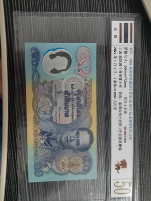 1996泰國國王登基周年塑料紀念鈔