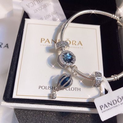 100％原廠Pandora潘朵拉925純銀手鏈女海洋之心漫步云端熱氣球手鏈小紅書熱門款
