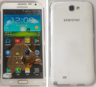Samsung 三星 Android4.4.2 GALAXY Note2 N7100 白色 5.5吋 智慧型 單機 手機 空機