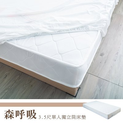 Kailisi 卡莉絲名床 3.5尺單人獨立筒床墊送保潔墊【架式館】台灣製造/3D立體透氣提花設計/雙ISO認證