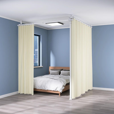 屏風隔斷客廳做房間神器頂天立地床位墻床遮擋臥室房分隔拉簾