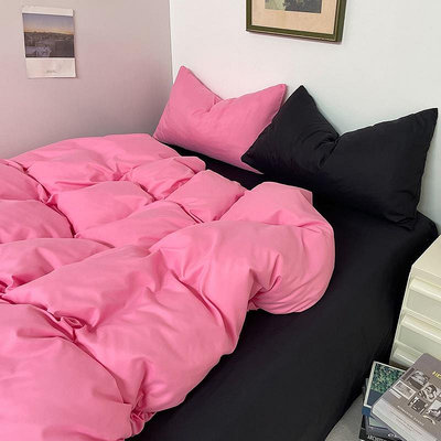INS混搭床包四件組 素色床單 床罩組 被單 枕套 床包四件組 單人床包 雙人床包 加大床包 被套 寢具 ikea床包