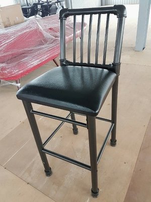彰化二手貨中心(原線東路二手貨) --- 全新品 重金屬工業風水管設計 吧台椅