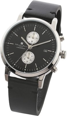 正版 Salvatore Marra sm19-207s-ssbk 薄型 手錶 皮革錶帶 日本代購