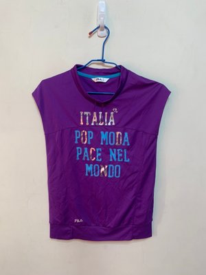 「 二手衣 」 FILA 無袖上衣 155（紫）12