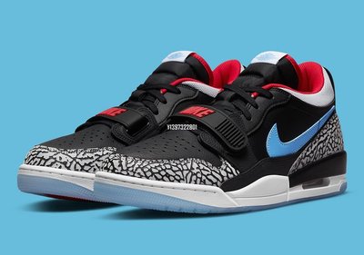 Air Jordan Legacy 312 黑白藍紅 爆裂紋 低幫男籃球鞋 cd7069-004