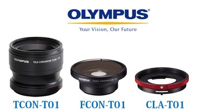 OLYMPUS TCON-T01增距鏡+FCON-T01廣角鏡+CLA-T01鏡 TG-5 TG-4 TG-3 相機專用