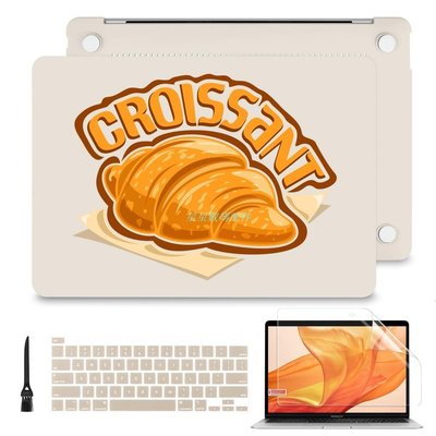 MacBook保護套MacBook新款筆電殼 北歐創意麵包打印蘋果筆電殼 Air Pro 13 14 16 吋 M1 ins風格 配注音鍵盤