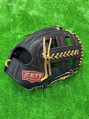 棒球世界全新ZETT36206系列硬式棒球專用野手用十字檔手套11.5吋特價黑色(BPGT-36206)