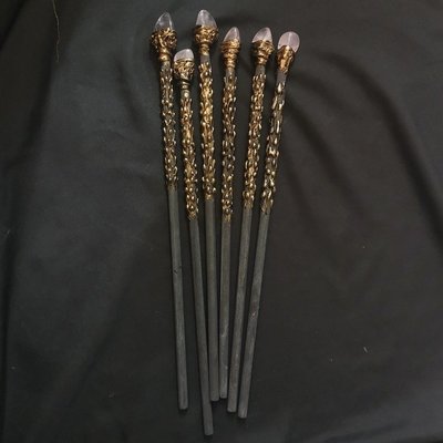 跨境WITCH魔法棒magic stick鎏金粉水晶權杖儀式道具Magic wand