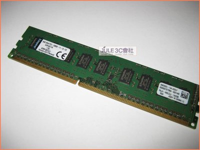 JULE 3C會社-金士頓 雙面 DDR3 1600 KVR16E11/8 8G 8GB ECC 桌機可用 記憶體