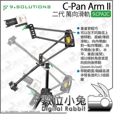 數位小兔【9.Solutions C-Pan Arm II 碳纖 萬向滑軌 9.CPA2C】滑軌 搖臂 導軌 水平垂直