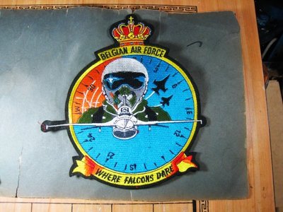 【布章。臂章】大型比利時空軍徽章/布章 電繡 貼布 臂章