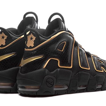 nike air more uptempo black and gold