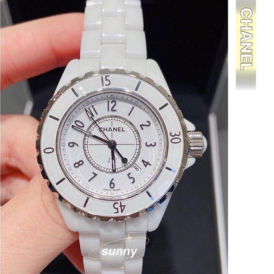【SUNNY 二手】CHANEL 香奈兒j12系列石英表女33mm 白色錶盤 陶瓷錶殼 陶瓷錶帶 H5698