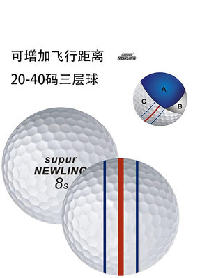 彩色高爾夫球推桿描線球三層球果嶺碼線球比賽球全新非二手球