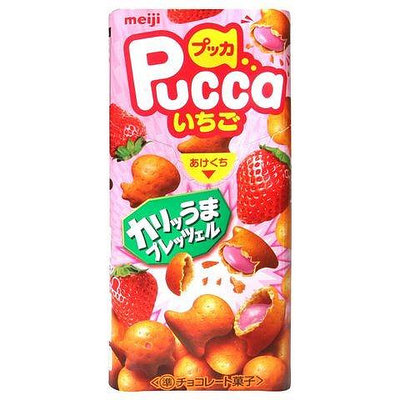 【享吃零食】日本進口  明治 PUCCA草莓風味餅乾 草莓餅乾