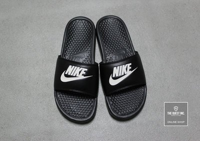 【QUEST】 Nike Benassi JDI NIKE LOGO 黑底 白字 拖鞋 GD拖鞋 343880 090