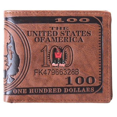๑✖Pu 皮革 Br 男士美元錢包字母印花短款雙折設計男錢包錢包卡夾 錢包 皮夾