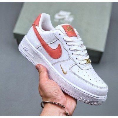 【正品】耐克Nike Air Force 1 Low Rust Pink 白粉 迷你鉤 金鉤 金勾 女款 CZ0270-103慢跑鞋