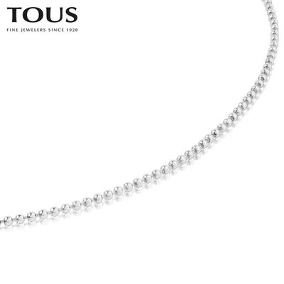 現貨熱銷-TOUS/桃絲熊925銀基礎項鏈圓珠頸鏈簡約式情侶鎖骨鏈hgjn