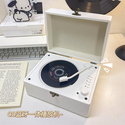 復古CD機音箱一體播放器聽專輯音樂唱片cd光碟光盤便攜式音響