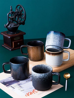 【現貨精選】日式馬克杯陶瓷杯子咖啡杯把手杯喝水杯家用早餐牛奶杯果汁杯茶杯~清倉