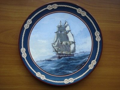 [美]英國百年名瓷Royal Doulton1989年骨瓷限量裝飾盤Beagle美麗值得收藏