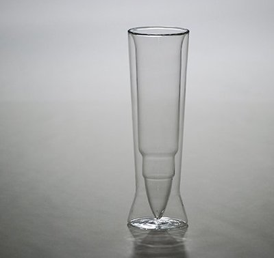 晴天咖啡☼ 子彈杯 320ml 雙層玻璃杯 啤酒杯 真空杯 隔熱杯 飲料杯