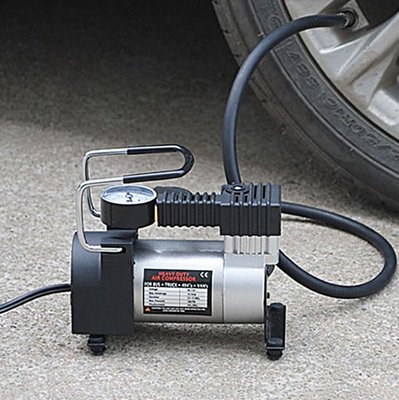 隨車攜帶型汽車輪胎加氣機 單缸車載充氣泵 汽車電動充氣泵 12V電動小車車胎打氣筒14512