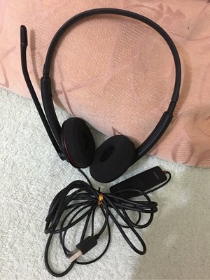 二手Plantronics/繽特力C320-M USB電腦話務耳麥/雙耳耳機麥克風，有海綿耳機罩，台北面交