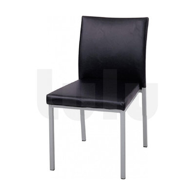 【Lulu】 伯爵椅 銀腳 黑色 339-11 ┃ 餐桌 餐椅 餐廳椅 洽談椅 休閒椅 造型椅 用餐椅 銀腳 黑腳 椅子