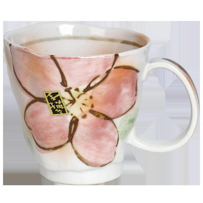馬克杯【直營】日本進口Bloom手繪陶瓷馬克杯櫻花日式耐熱咖*爆款