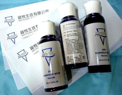 ㊣ANYYOUNG杏仁酸柔皙煥膚液10% 10ML +20% 10ML +30% 10ML 說明工具 ↘