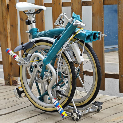自行車配件扶搖 適用brompton小布折疊自行車配件改裝ONE馬牌黃邊胎折疊外胎