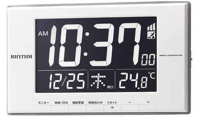 日本進口 限量品 插電電源日曆座鐘桌鐘 可壁掛鐘溫溼度計時鐘LED畫面電波時鐘